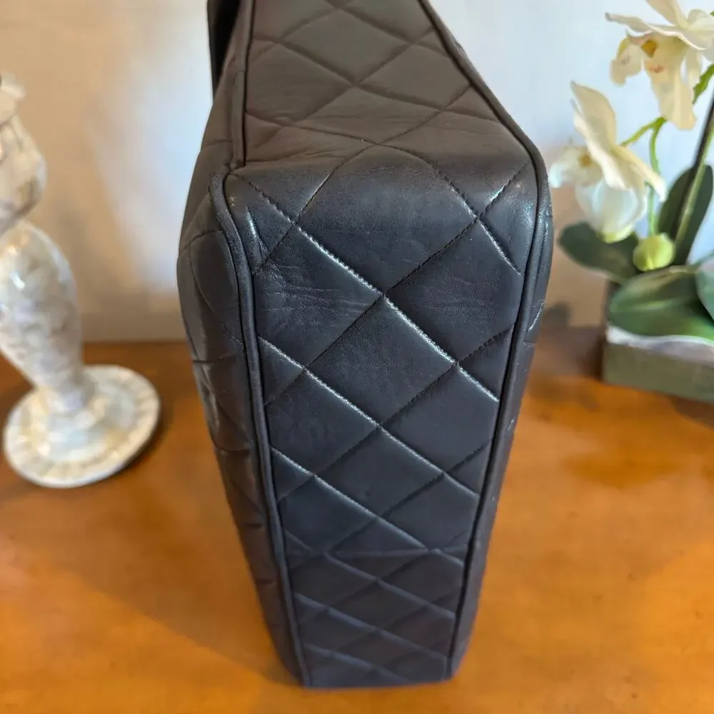 CHANEL Quilted Matelassé CC Lambskin Fringe Chain Bag Black - Picture 8 of 15